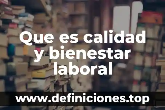 Que es ataviar definicion 7 Que es calidad y bienestar laboral
