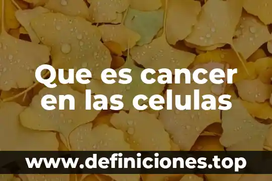 Que es linaje de celulas inmortales 6 Que es cancer en las celulas