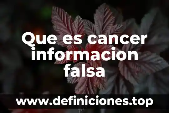 Que es un micro _lite_830 informacion interesante 3 Que es cancer informacion falsa