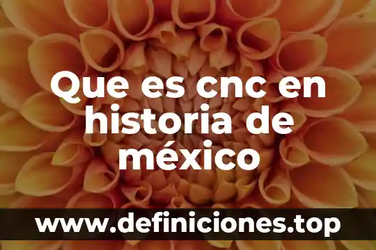 Que es una pecera en mexico 5 Que es cnc en historia de méxico