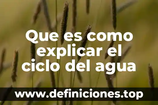 Como explicar que es una suma para niños 7 Que es como explicar el ciclo del agua