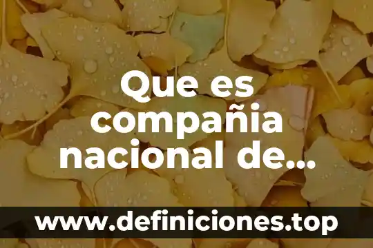 Que es pertenencia nacional 7 Que es compañia nacional de subsistencias populares