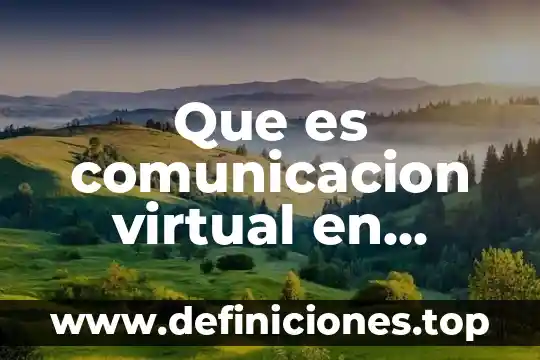Que es comunicacion virtual en informatica