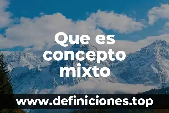 Que es concepto mixto