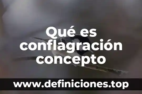 Qué es conflagración concepto