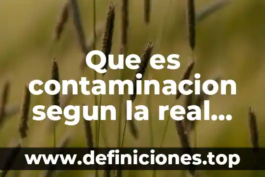 Que es configurar segun la real academia española 8 Que es contaminacion segun la real academia española
