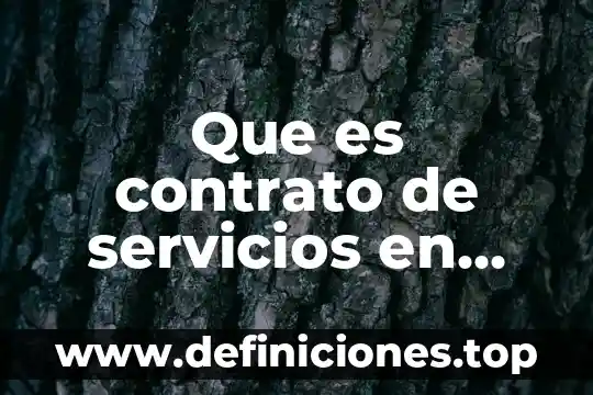 Que es un tabulador de servicios 4 Que es contrato de servicios en materia mercantil