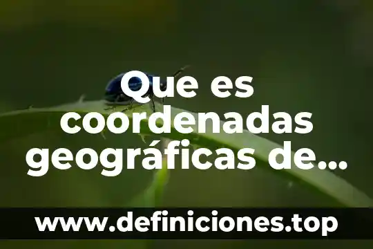 Que es el sistema de coordenadas vectangutareo 5 Que es coordenadas geográficas de un mapa
