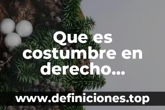 Que es ipso iure en derecho 4 Que es costumbre en derecho ejemplo