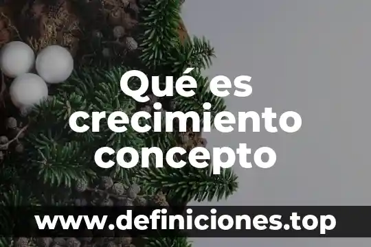 Qué es crecimiento concepto