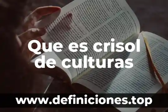 Culturas transversales que es 4 Que es crisol de culturas