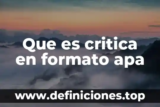 Qué es el nombre del sitio web en apa 3 Que es critica en formato apa