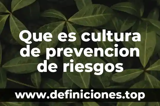 Que es una matriz de riesgos proyectos 5 Que es cultura de prevencion de riesgos