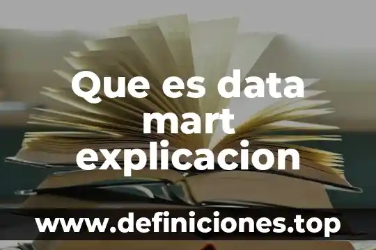 Que es el software get data black 5 Que es data mart explicacion