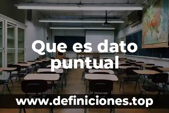 Que es dato puntual
