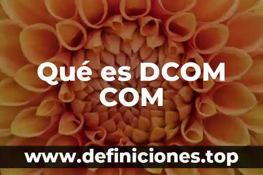 Que es com mx 4 Qué es DCOM COM