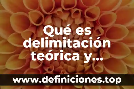 Qué es delimitación teórica y espacial
