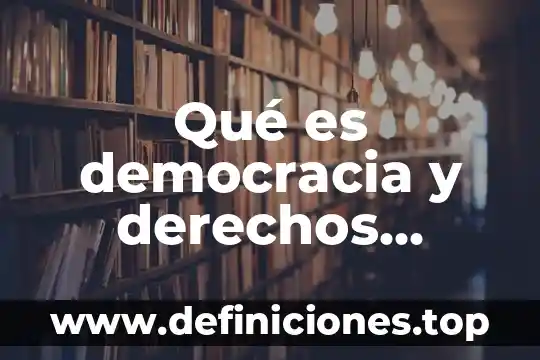 Qué es un tipos de maestrías en administración de empresas 4 Qué es democracia y derechos humanos relacion