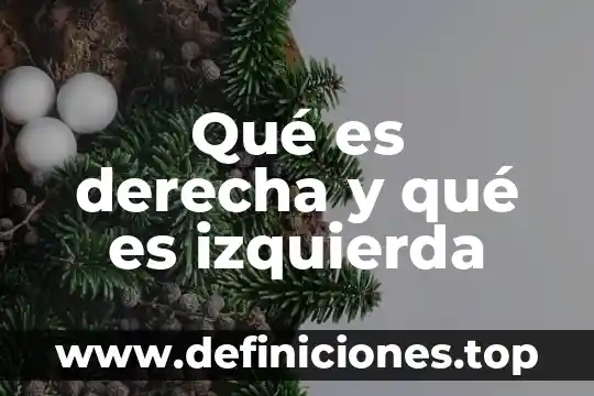 Qué es derecha y qué es izquierda