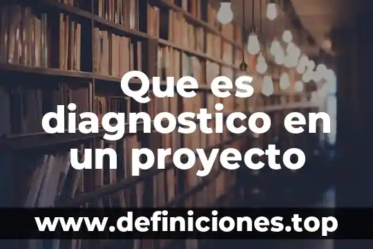 Que es diagnostico en un proyecto