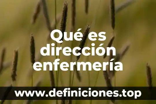 Que es postoperatorio en enfermeria 3 Qué es dirección enfermería