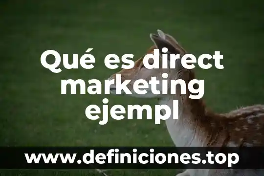 Que es el direct play 6 Qué es direct marketing ejempl