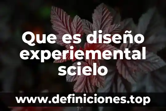 Scielo que es centro de salud 6 Que es diseño experiemental scielo
