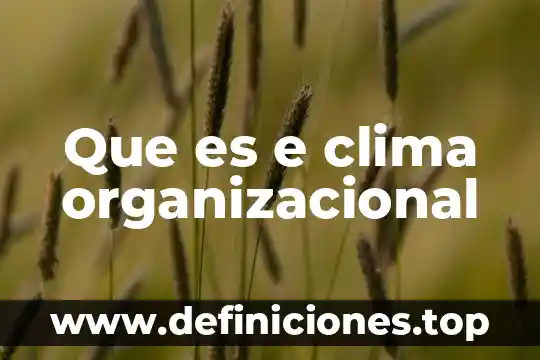 Que es el clima organizacional segun likert 6 Que es e clima organizacional