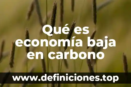 Premio baja california a la calidad y competitividad que es 4 Qué es economía baja en carbono
