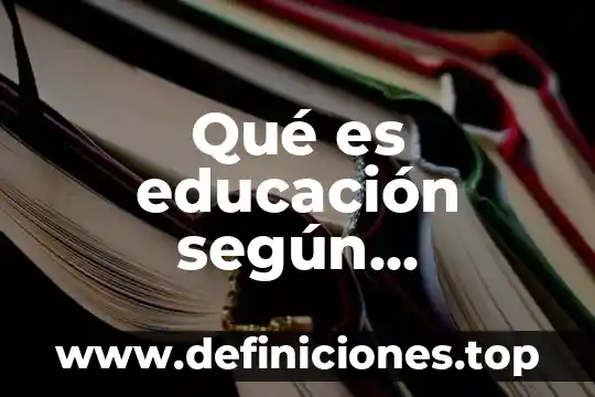 Qué es educación según Coppermann año