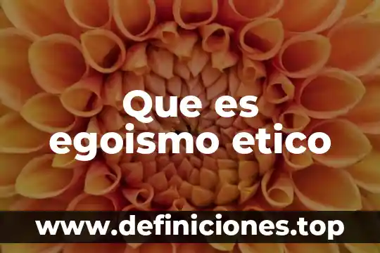 Que es imperativo etico 4 Que es egoismo etico