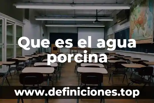 Qué es un programas de acción institucional 5 Que es el agua porcina