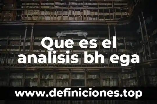 Que es un analisis de cluster 8 Que es el analisis bh ega