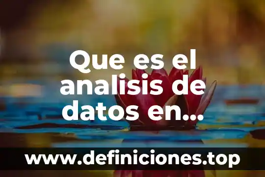 Gestión de la cadena de suministros que es un comentario 5 Que es el analisis de datos en gestion