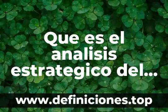 Que es el programa estrategico comercial dentro de la mercadotecnia 6 Que es el analisis estrategico del entorno segun autores