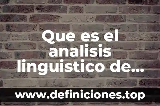 Proyecto de una empresa que es 3 Que es el analisis linguistico de un texto biblico