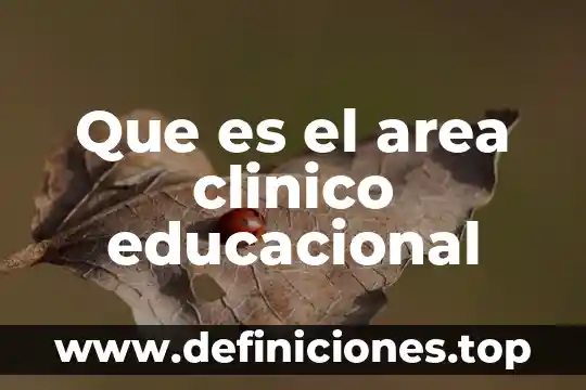 Qué es un estudio clínico PFH 8 Que es el area clinico educacional