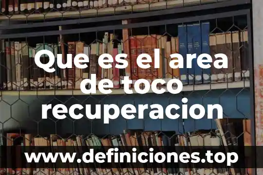 Que es el area del derecho 3 Que es el area de toco recuperacion