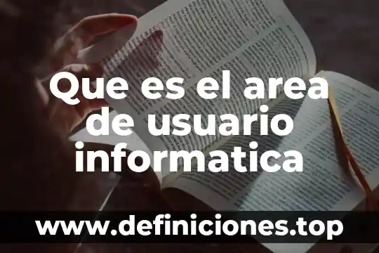 Qué es un diseño de interfaz de usuario 6 Que es el area de usuario informatica