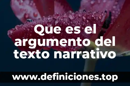 Que es un texto enumerativo 7 Que es el argumento del texto narrativo