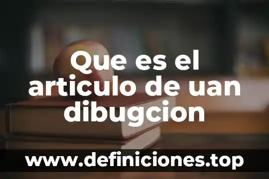Que es uan area funcional 4 Que es el articulo de uan dibugcion