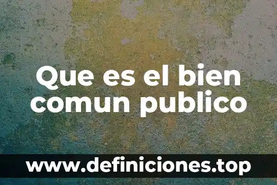 Ley de hacienda y crédito público que es 5 Que es el bien comun publico