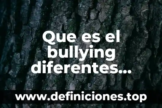 Que es el bullying diferentes autores