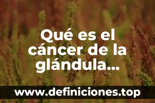Qué es el cáncer de la glándula tiroides