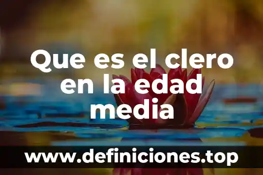 Que es un modelo o enfoque 8 Que es el clero en la edad media