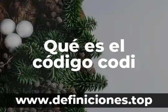 Qué es el código codi