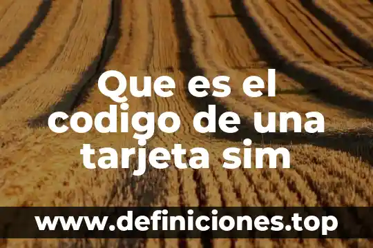¿Qué es el código en la comunicación? 8 Que es el codigo de una tarjeta sim
