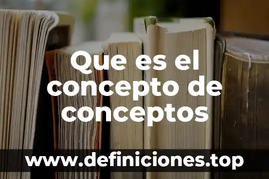 Que es el concepto de conceptos