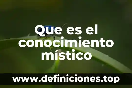 Que es el conocimiento místico