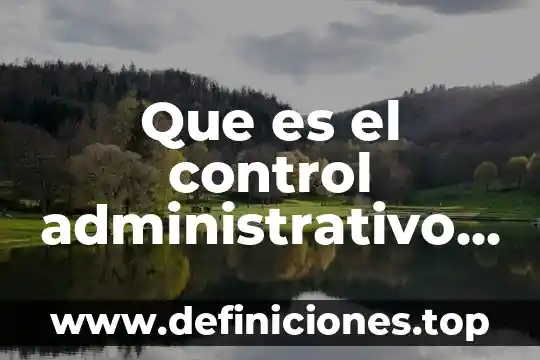 Que es un control interno de inventario 7 Que es el control administrativo arquetipico